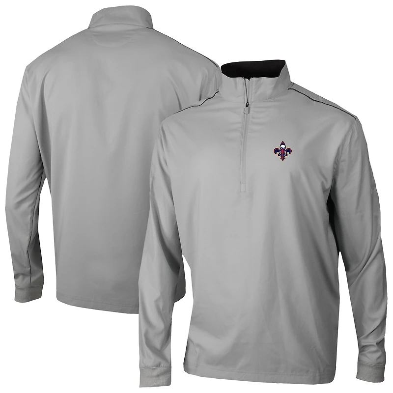Men's Columbia Gray New Orleans Pelicans Omni-Wick Bogey's Paradise Quarter-Zip Top