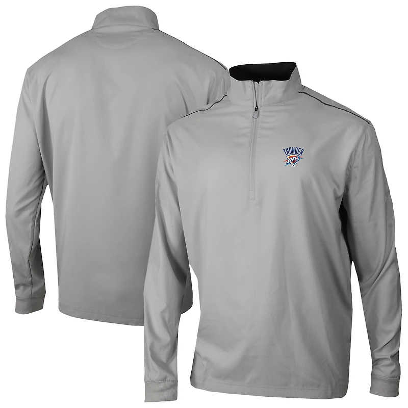 Men's Columbia Gray Oklahoma City Thunder Omni-Wick Bogey's Paradise Quarter-Zip Top