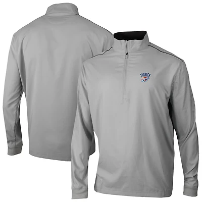 Men's Columbia Gray Oklahoma City Thunder Omni-Wick Bogey's Paradise Quarter-Zip Top