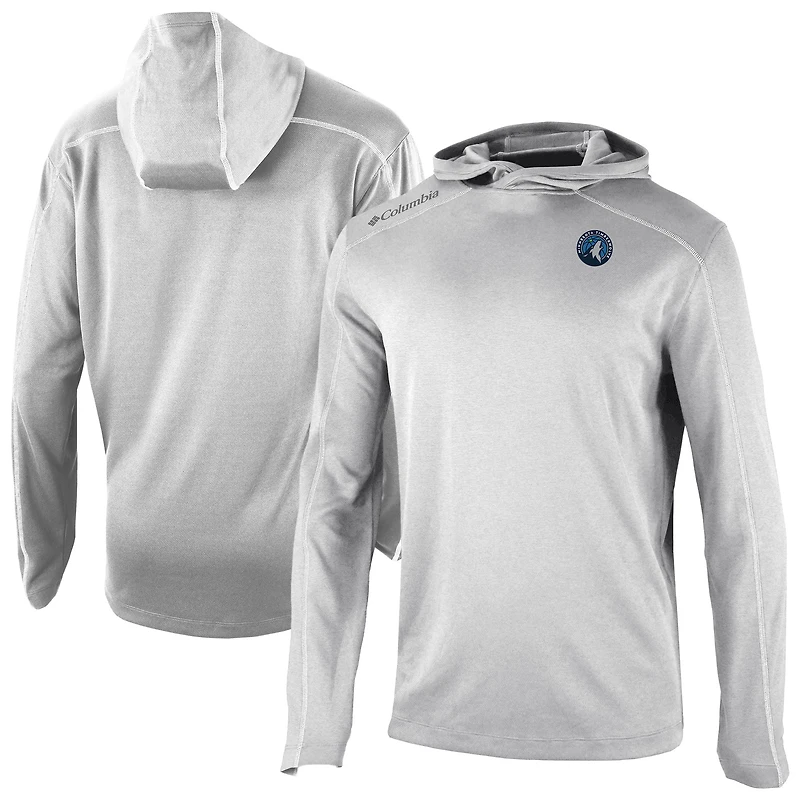 Men's Columbia Gray Minnesota Timberwolves Omni-Wick Shotgun Pullover Hoodie