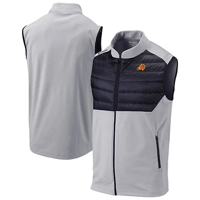 Men's Columbia Gray Phoenix Suns Omni-Wick In The Element Full-Zip Vest