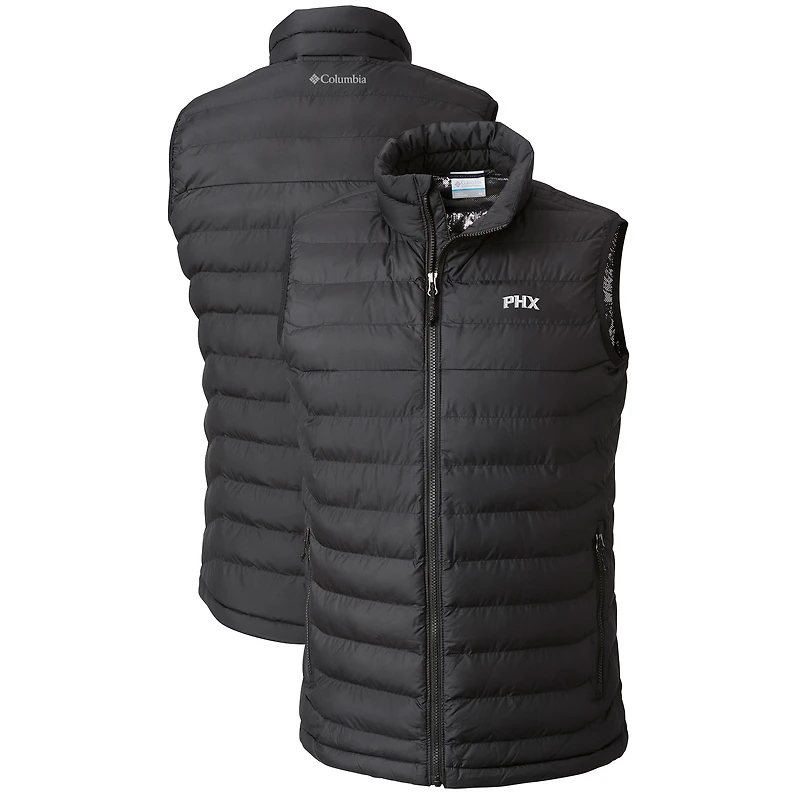 Men's Columbia  Black Phoenix Suns Powder Lite Omni-Heat Reflective Full-Zip Vest