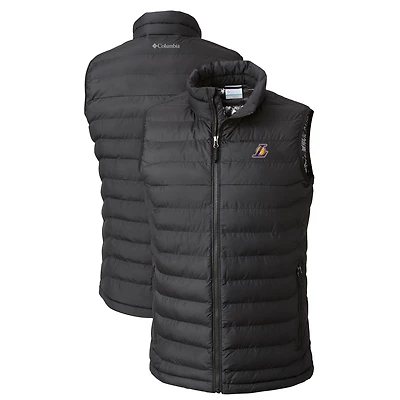 Men's Columbia  Black Los Angeles Lakers Powder Lite Omni-Heat Reflective Full-Zip Vest