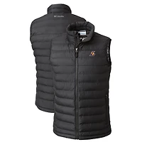 Men's Columbia  Black Los Angeles Lakers Powder Lite Omni-Heat Reflective Full-Zip Vest