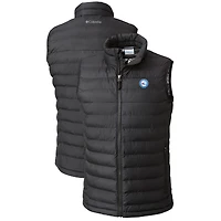 Men's Columbia  Black Philadelphia 76ers Powder Lite Omni-Heat Reflective Full-Zip Vest