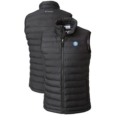 Men's Columbia  Black Philadelphia 76ers Powder Lite Omni-Heat Reflective Full-Zip Vest