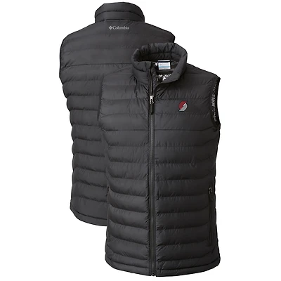 Men's Columbia Black Portland Trail Blazers Powder Lite Omni-Heat Reflective Full-Zip Vest