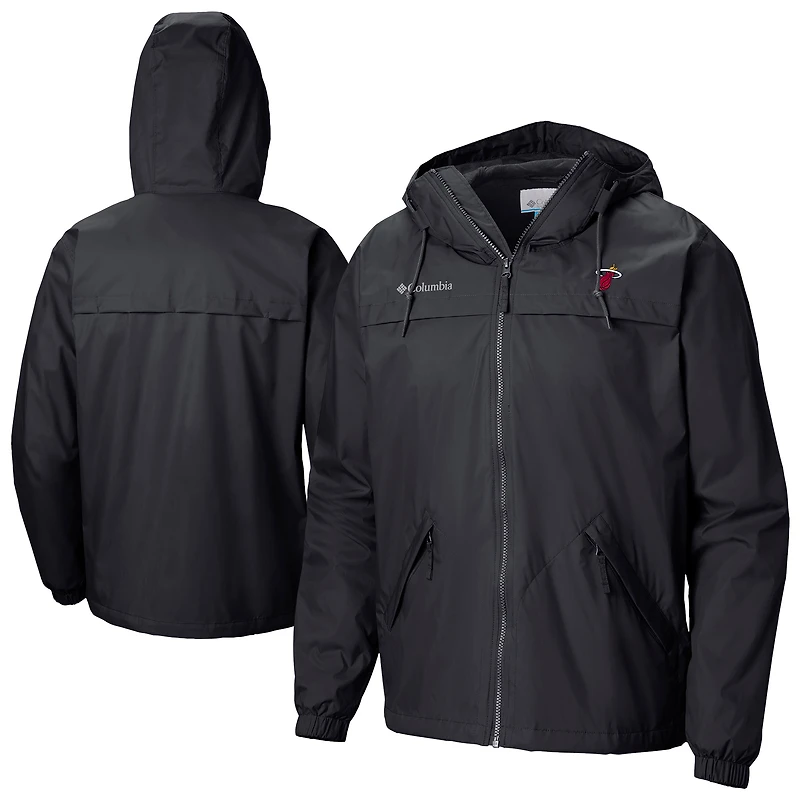 Men's Columbia  Black Miami Heat Oroville Creek Lined Full-Zip Jacket