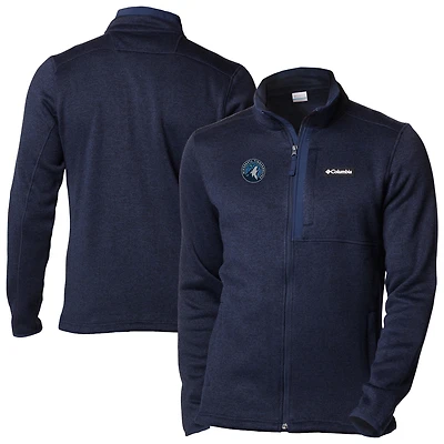 Men's Columbia  Navy Minnesota Timberwolves Sweater Weather Full-Zip Jacket