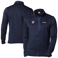 Men's Columbia  Navy Oklahoma City Thunder Sweater Weather Full-Zip Jacket