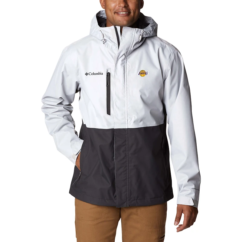 Men's Columbia  White Los Angeles Lakers Omni-Tech Hikebound Full-Zip Jacket