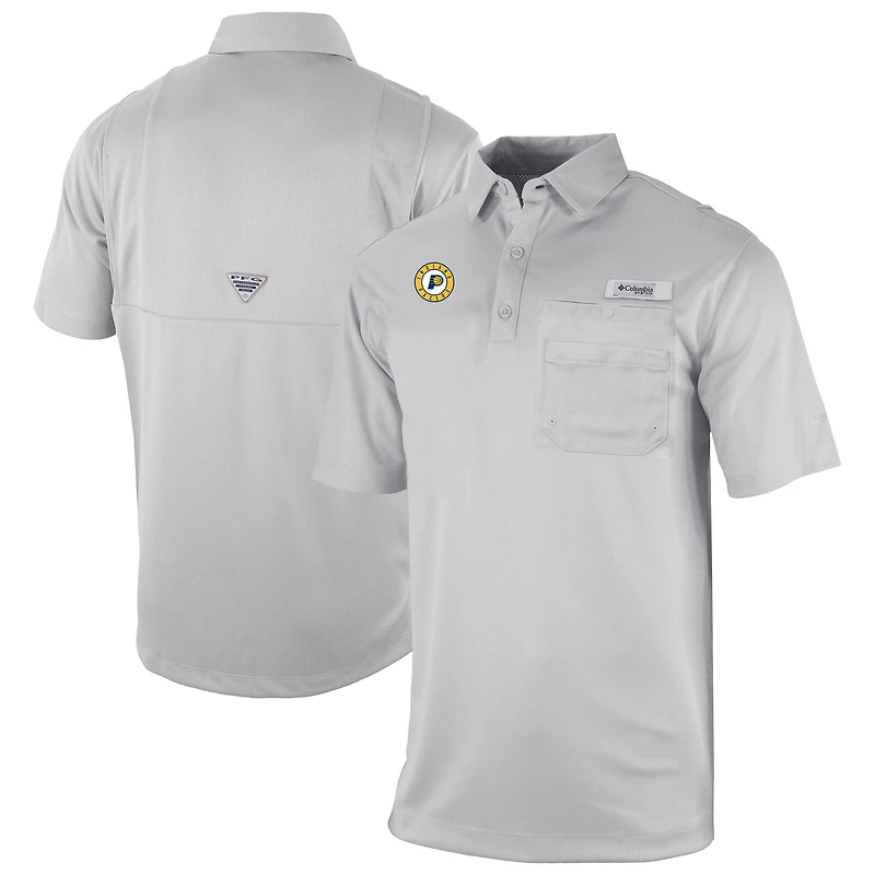Men's Columbia Gray Indiana Pacers Omni-Wick Flycaster Pocket Polo
