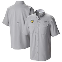 Men's Columbia  Gray Memphis Grizzlies Omni-Wick Low Drag Offshore Button-Up Shirt