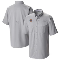 Men's Columbia  Gray New York Knicks Omni-Wick Low Drag Offshore Button-Up Shirt