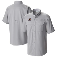 Men's Columbia  Gray Los Angeles Lakers Omni-Wick Low Drag Offshore Button-Up Shirt