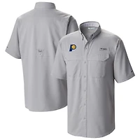Men's Columbia  Gray Indiana Pacers Omni-Wick Low Drag Offshore Button-Up Shirt