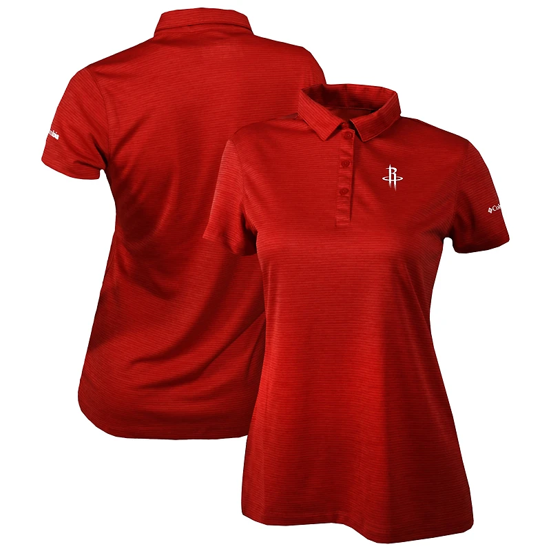 Women's Columbia Red Houston Rockets Omni-Wick Set II Polo