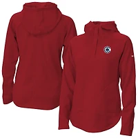 Women's Columbia  Red LA Clippers Sweater Weather Quarter-Snap Hoodie