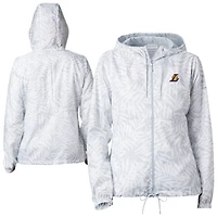 Women's Columbia  White Los Angeles Lakers Flash Forward Full-Zip Windbreaker Jacket