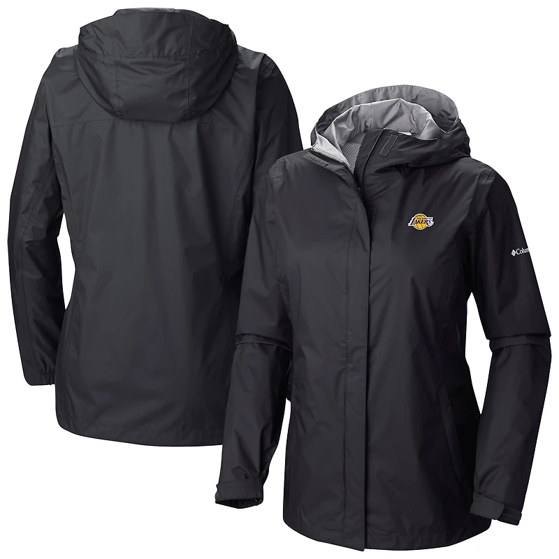 Women's Columbia  Black Los Angeles Lakers Arcadia Full-Zip Rain Jacket