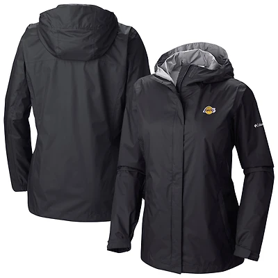 Women's Columbia  Black Los Angeles Lakers Arcadia Full-Zip Rain Jacket