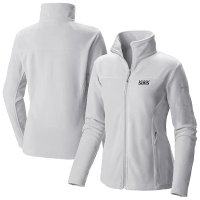 Women's Columbia White Phoenix Suns Give & Go II Fleece Full-Zip Jacket