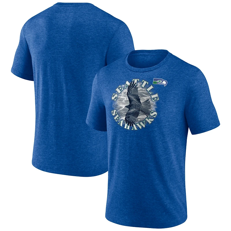 Men's  Royal Seattle Seahawks Sporting Chance Tri-Blend T-Shirt