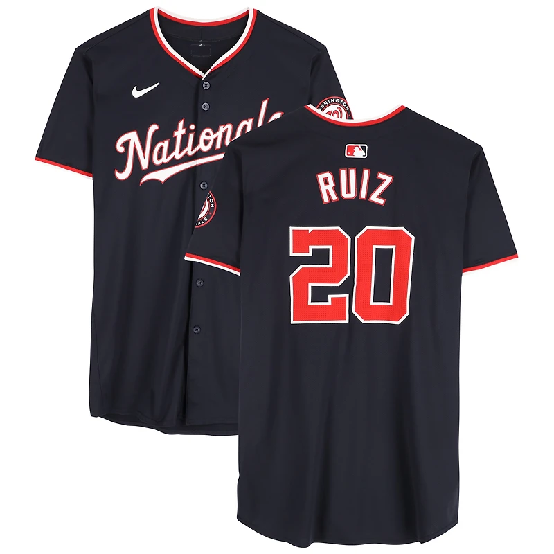 Keibert Ruiz Washington Nationals Game-Used #20 Navy Nike Jersey Worn from May 24, July 9 & 27, 2024