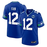 Men's Nike 12 Fan Royal Seattle Seahawks Alternate 2 50th Season Game Jersey
