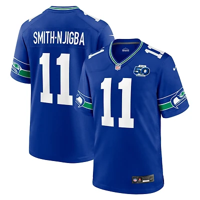 Men's Nike Jaxon Smith-Njigba Royal Seattle Seahawks Alternate 2 50th Season Game Jersey