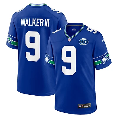 Men's Nike Kenneth Walker III Royal Seattle Seahawks Alternate 2 50th Season Game Jersey