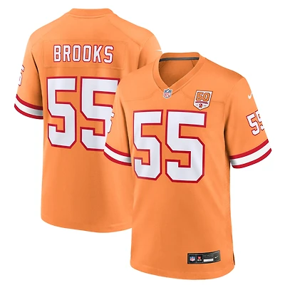 Men's Nike Derrick Brooks Creamsicle  Tampa Bay Buccaneers 50th Season Game Jersey