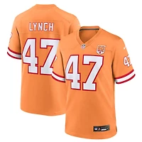 Men's Nike John Lynch Creamsicle  Tampa Bay Buccaneers 50th Season Game Jersey