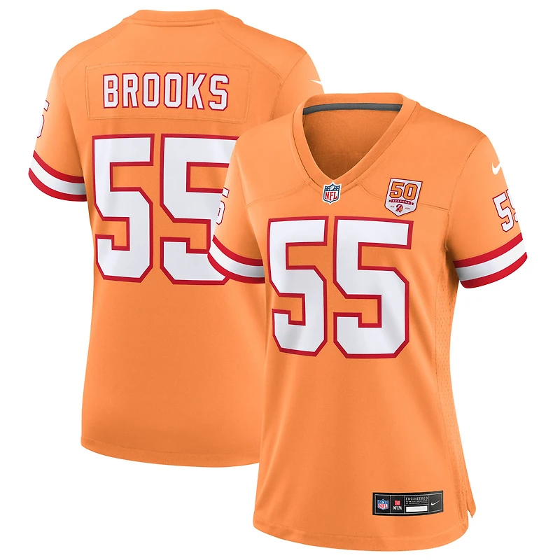 Women's Nike Derrick Brooks Creamsicle Tampa Bay Buccaneers 50th Season Game Jersey