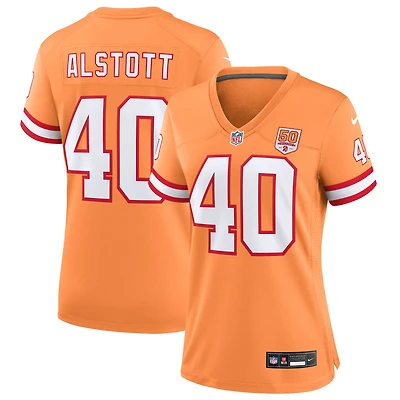 Women's Nike Mike Alstott Creamsicle  Tampa Bay Buccaneers 50th Season Game Jersey
