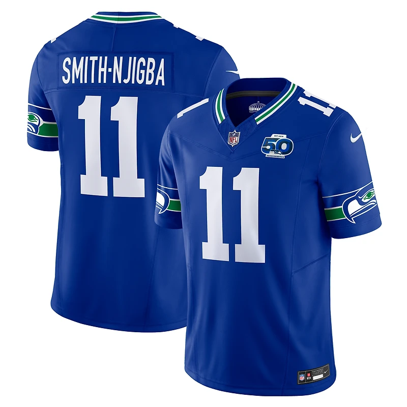 Men's Nike Jaxon Smith-Njigba Royal Seattle Seahawks 50th Season Vapor F.U.S.E. Limited Jersey