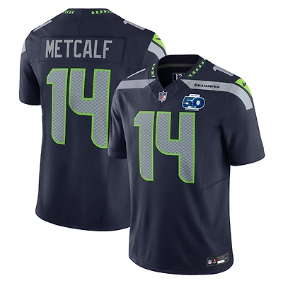 Men's Nike DK Metcalf College Navy Seattle Seahawks 50th Season Vapor F.U.S.E. Limited Jersey