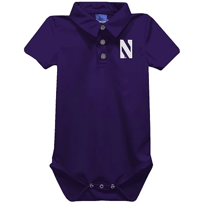 Infant Vive La Fete Purple Northwestern Wildcats Polo Bodysuit