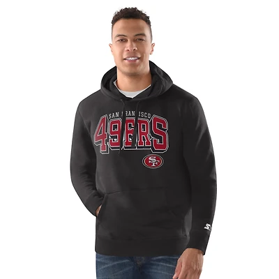 Men's Starter Charcoal San Francisco 49ers Vintage Pullover Hoodie