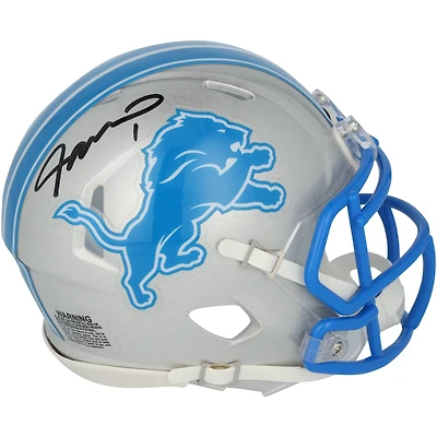 Jameson Williams Detroit Lions Autographed Riddell 2024 Speed Mini Helmet