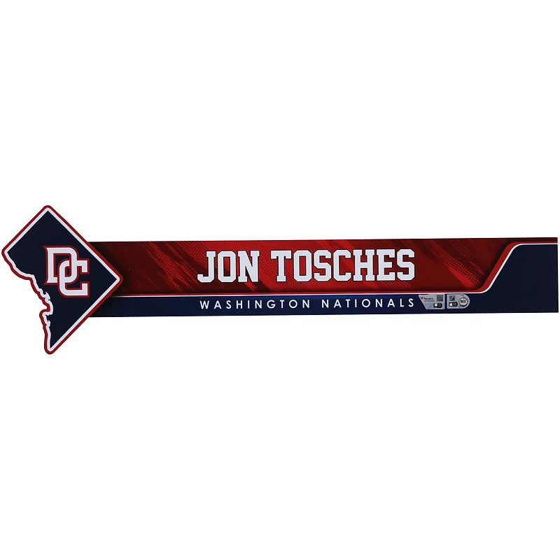 John Tosches Washington Nationals Staff-Issued Nameplate from the 2024 MLB Season