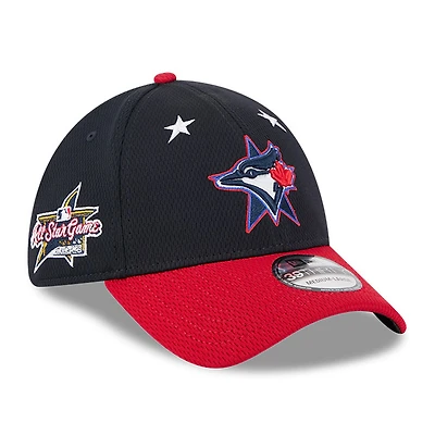 Men's New Era Navy/Red  Toronto Blue Jays 2025 MLB All-Star Game Workout 39THIRTY Flex Hat