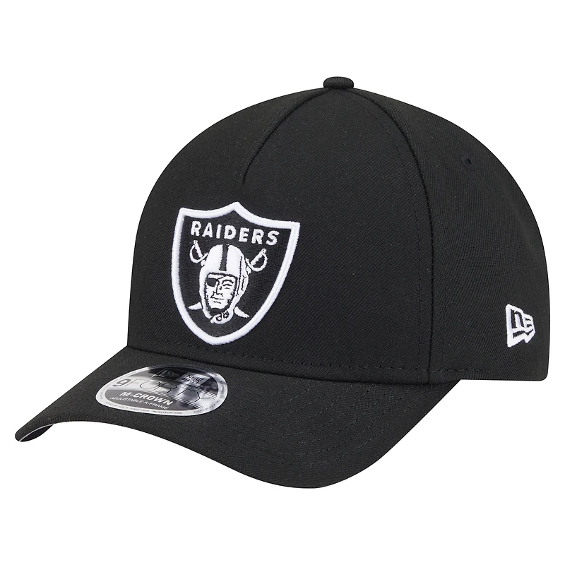 Men's New Era  Black Las Vegas Raiders Team Collection 9FORTY M-Crown A-Frame Adjustable Hat