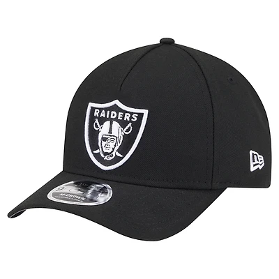 Men's New Era  Black Las Vegas Raiders Team Collection 9FORTY M-Crown A-Frame Adjustable Hat