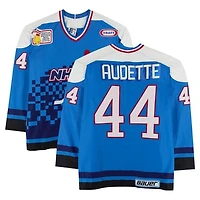 Donald Audette Team Quebec Game-Used #44 Blue Bauer Jersey from the 1994 NHL 4 on 4 Challenge