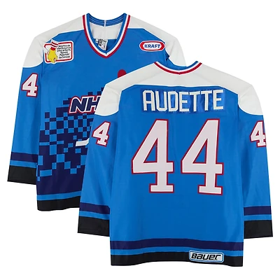 Donald Audette Team Quebec Game-Used #44 Blue Bauer Jersey from the 1994 NHL 4 on 4 Challenge