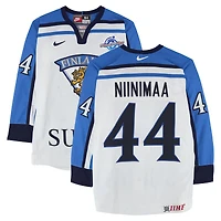 Janne Niinimaa Team Finland Game-Used #44 White Nike Jersey from the 2004 World Cup of Hockey