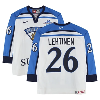 Jere Lehtinen Team Finland Game-Used #26 White Nike Jersey from the 2004 World Cup of Hockey