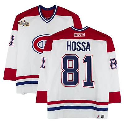 Marcel Hossa Montreal Canadiens Game-Used #81 White CCM Jersey from the 2003 NHL YoungStars Game