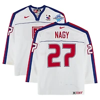 Ladislav Nagy Team Slovakia Game-Used #27 White Nike Jersey from the 2004 World Cup of Hockey